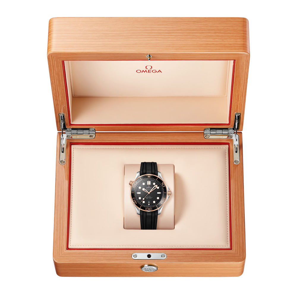 OMEGA Seamaster Diver 300M 42mm Black Dial 18ct Rose Gold & Steel Automatic Gents Watch 21022422001002