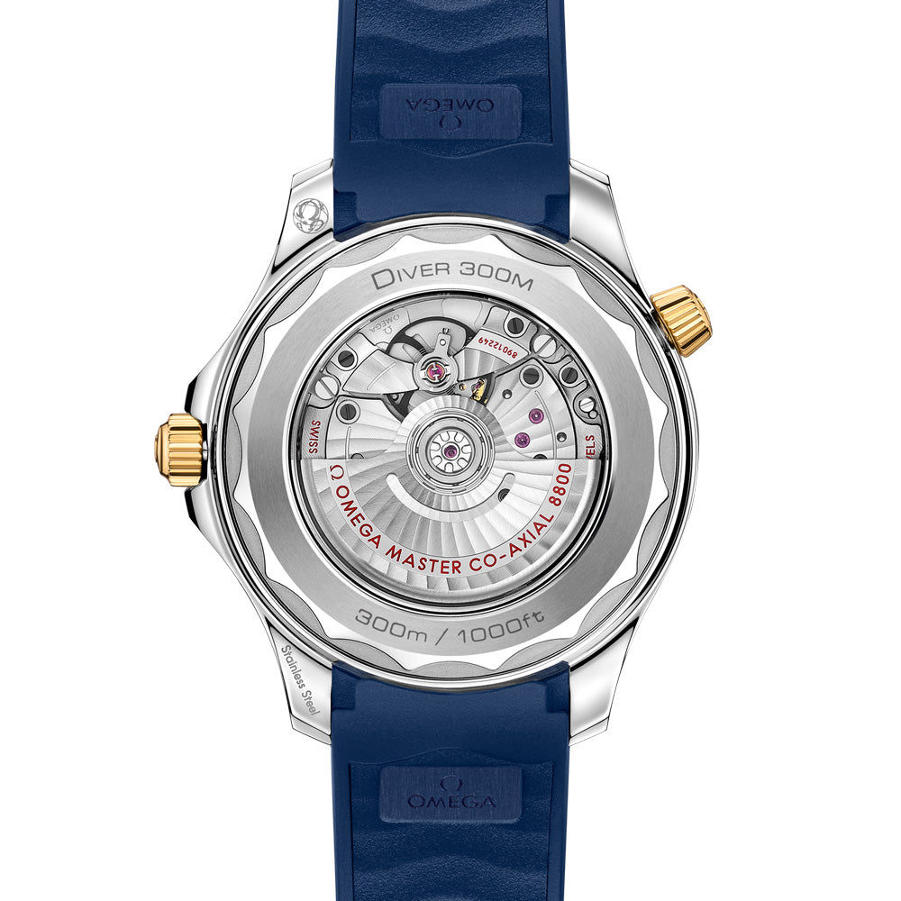 OMEGA Seamaster Diver 300M 42mm Blue Dial 18ct Gold & Steel Automatic Gents Watch 21022422003001
