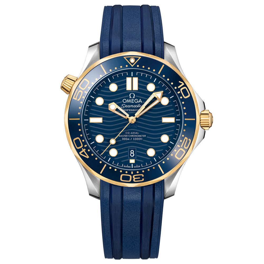 OMEGA Seamaster Diver 300M 42mm Blue Dial 18ct Gold & Steel Automatic Gents Watch 21022422003001