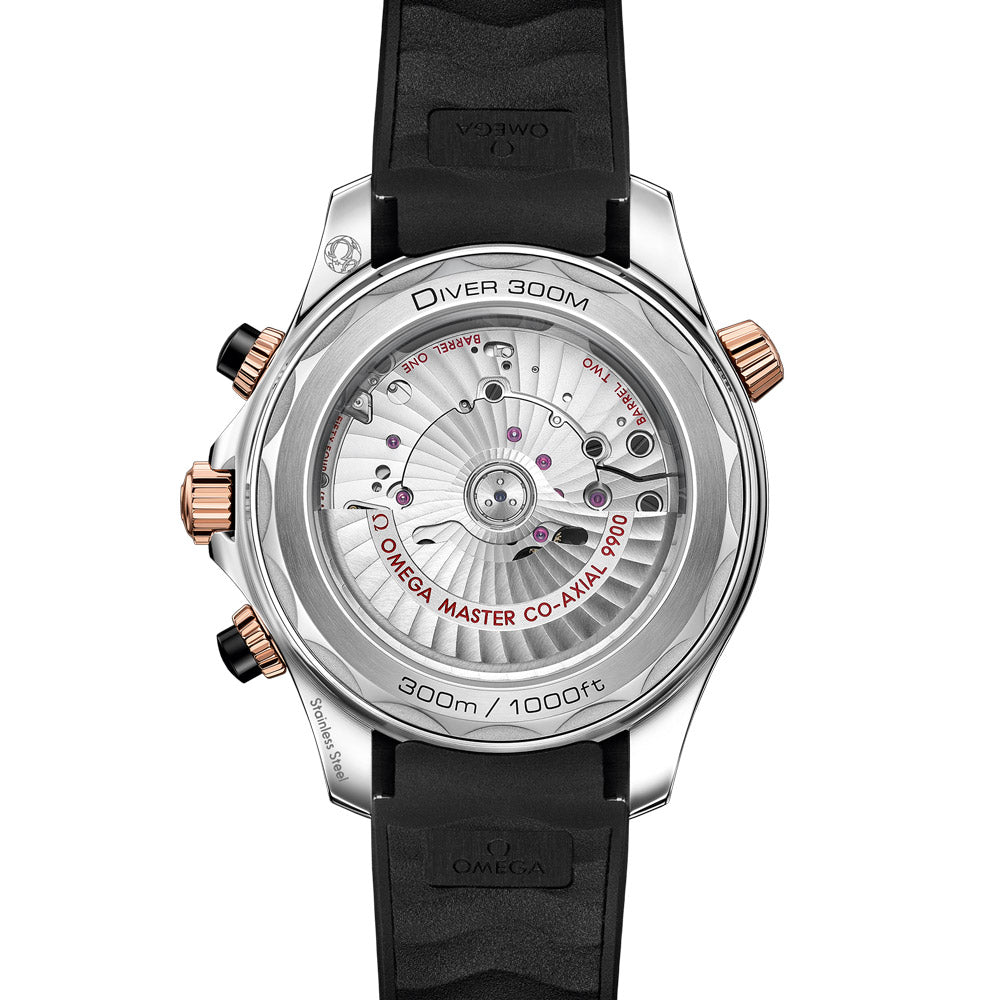 OMEGA Seamaster Diver 300M 44mm Black Dial 18ct Rose Gold & Steel Automatic Gents Watch 21022445101001