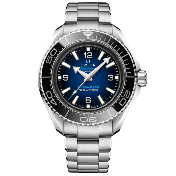 omega seamaster planet ocean 6000m 45.5mm blue dial automatic gents watch