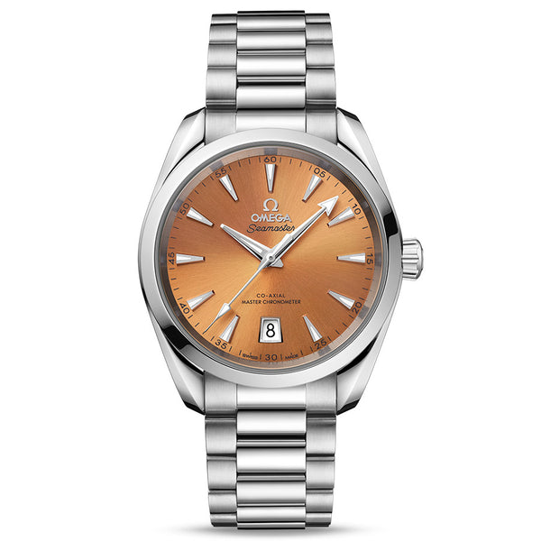 omega seamaster aqua terra shades 38mm orange dial automatic watch