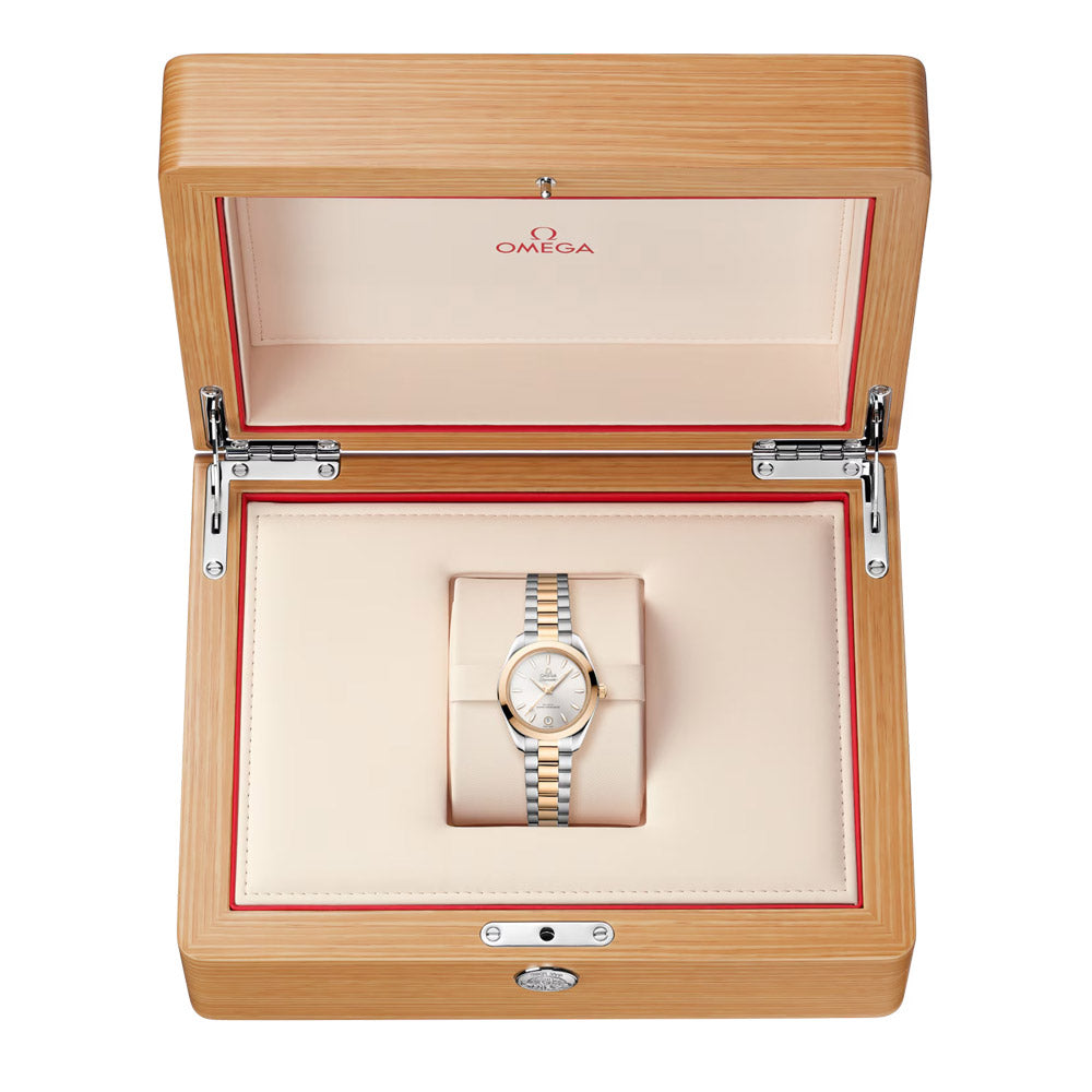 OMEGA Seamaster Aqua Terra 150M 30mm Silver Dial 18ct Yellow Gold and Steel Automatic Ladies Watch 22020302002001