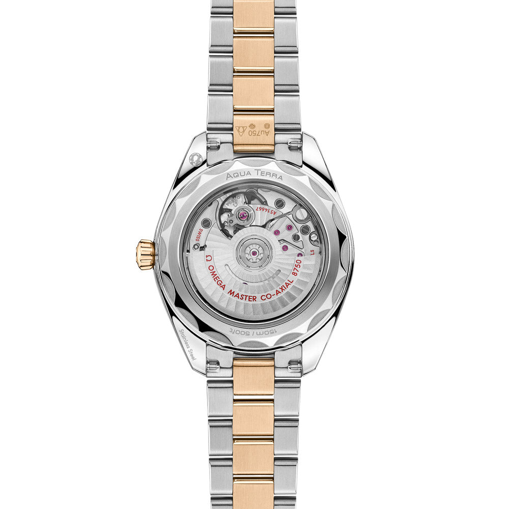 OMEGA Seamaster Aqua Terra 150M 30mm Silver Dial 18ct Yellow Gold and Steel Automatic Ladies Watch 22020302002001