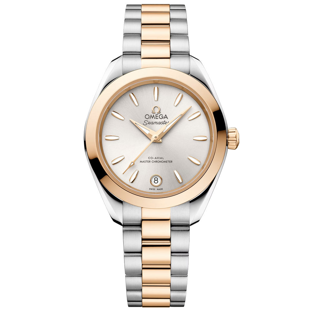 OMEGA Seamaster Aqua Terra 150M 30mm Silver Dial 18ct Yellow Gold and Steel Automatic Ladies Watch 22020302002001