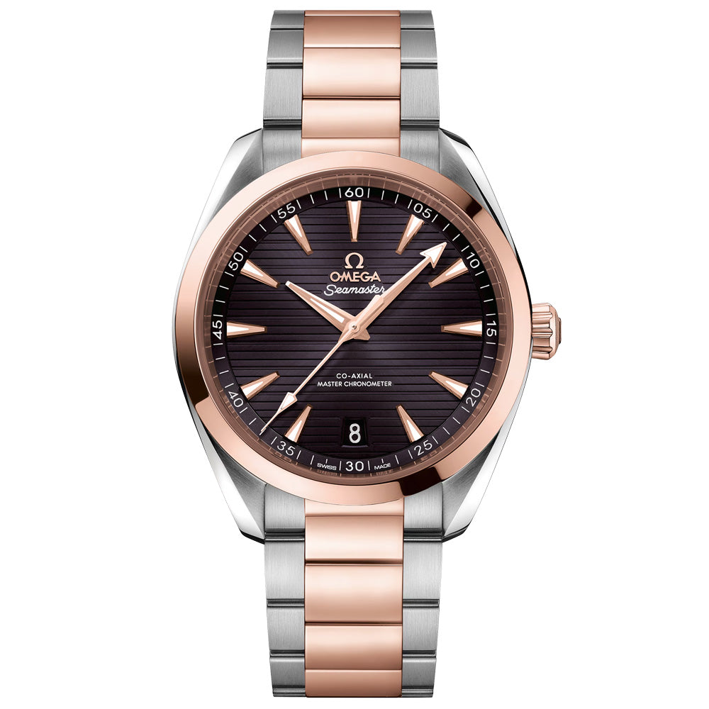 OMEGA Seamaster Aqua Terra 41mm Grey Dial 18ct Rose Gold & Steel Automatic Gents Watch 22020412106001