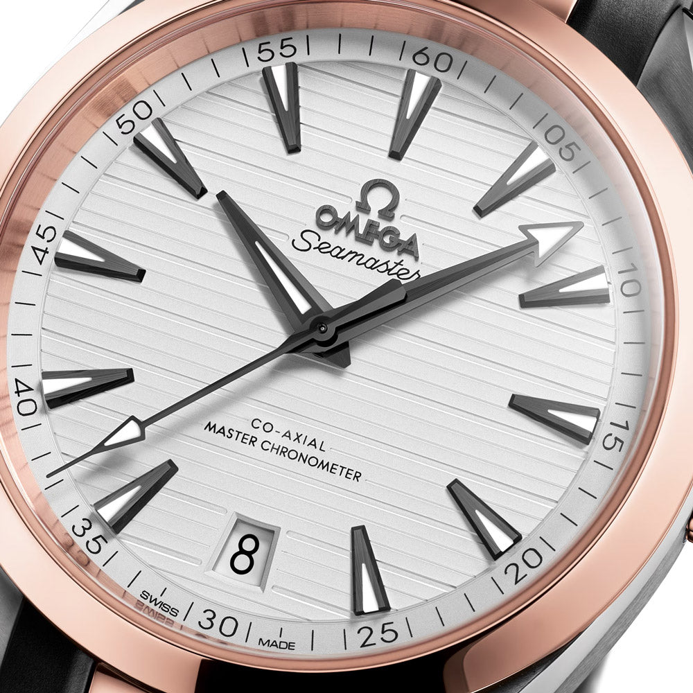 OMEGA Seamaster Aqua Terra 41mm Silver Dial 18ct Rose Gold & Steel Automatic Gents Watch 22022412102001