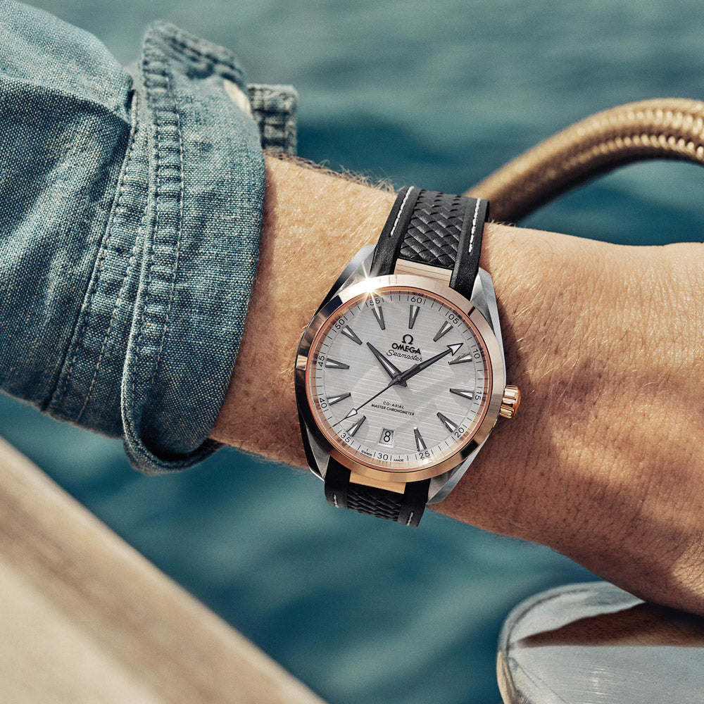 OMEGA Seamaster Aqua Terra 41mm Silver Dial 18ct Rose Gold & Steel Automatic Gents Watch 22022412102001