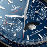 OMEGA Speedmaster Moonphase Chronograph 44.25mm Blue Dial Automatic Gents Watch 30433445203001