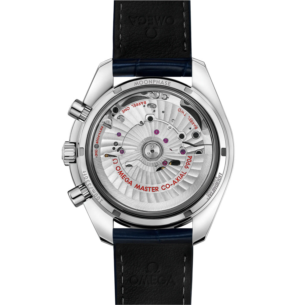 OMEGA Speedmaster Moonphase Chronograph 44.25mm Blue Dial Automatic Gents Watch 30433445203001
