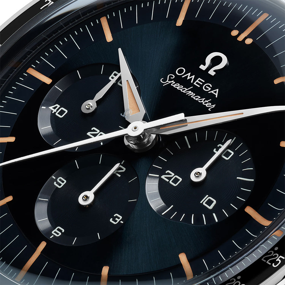 OMEGA Speedmaster Chronograph 39.7mm Blue Grey Dial Manual Winding Watch 31032405006001