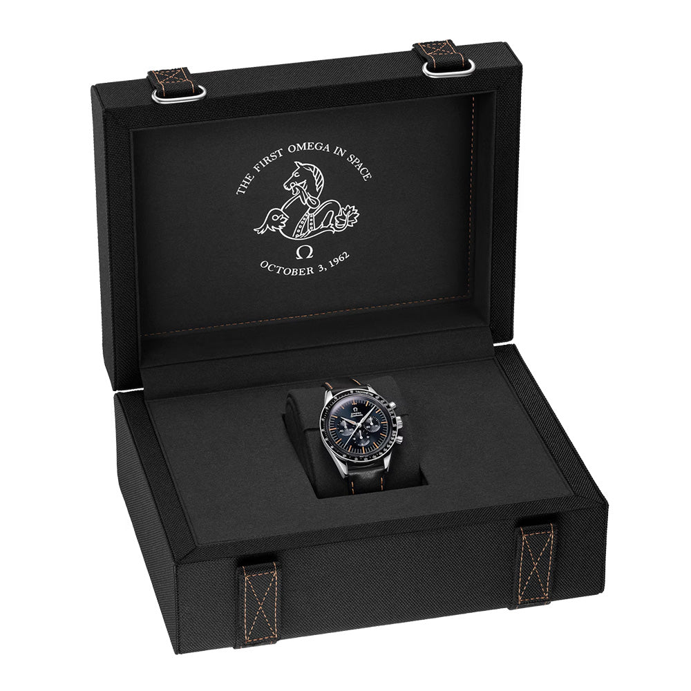 OMEGA Speedmaster Chronograph 39.7mm Blue Grey Dial Manual Winding Watch 31032405006001