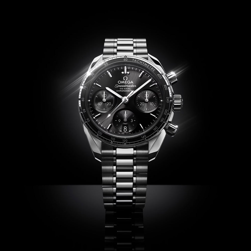OMEGA Speedmaster 38 Chronograph 38mm Black Dial Automatic Watch 32430385001001
