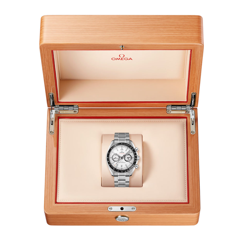 OMEGA Speedmaster Racing Chronograph 44.25mm White Dial Automatic Gents Watch 32930445104001