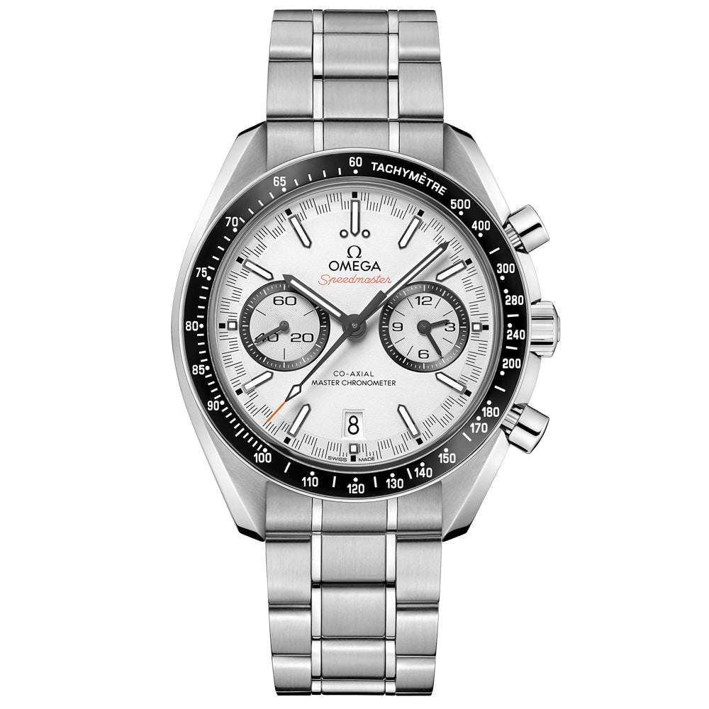 OMEGA Speedmaster Racing Chronograph 44.25mm White Dial Automatic Gents Watch 32930445104001
