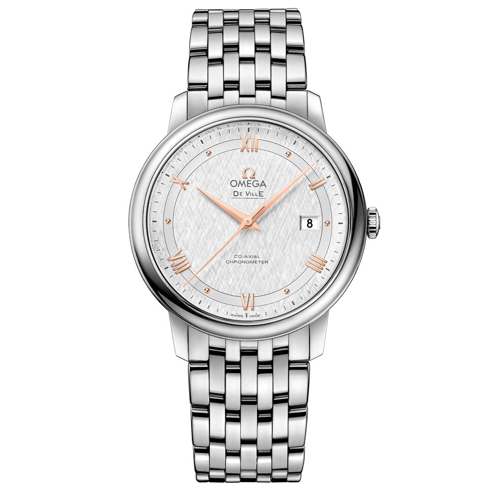 OMEGA De Ville Prestige 39.5mm Silver Dial Gents Automatic Watch 42410402002004