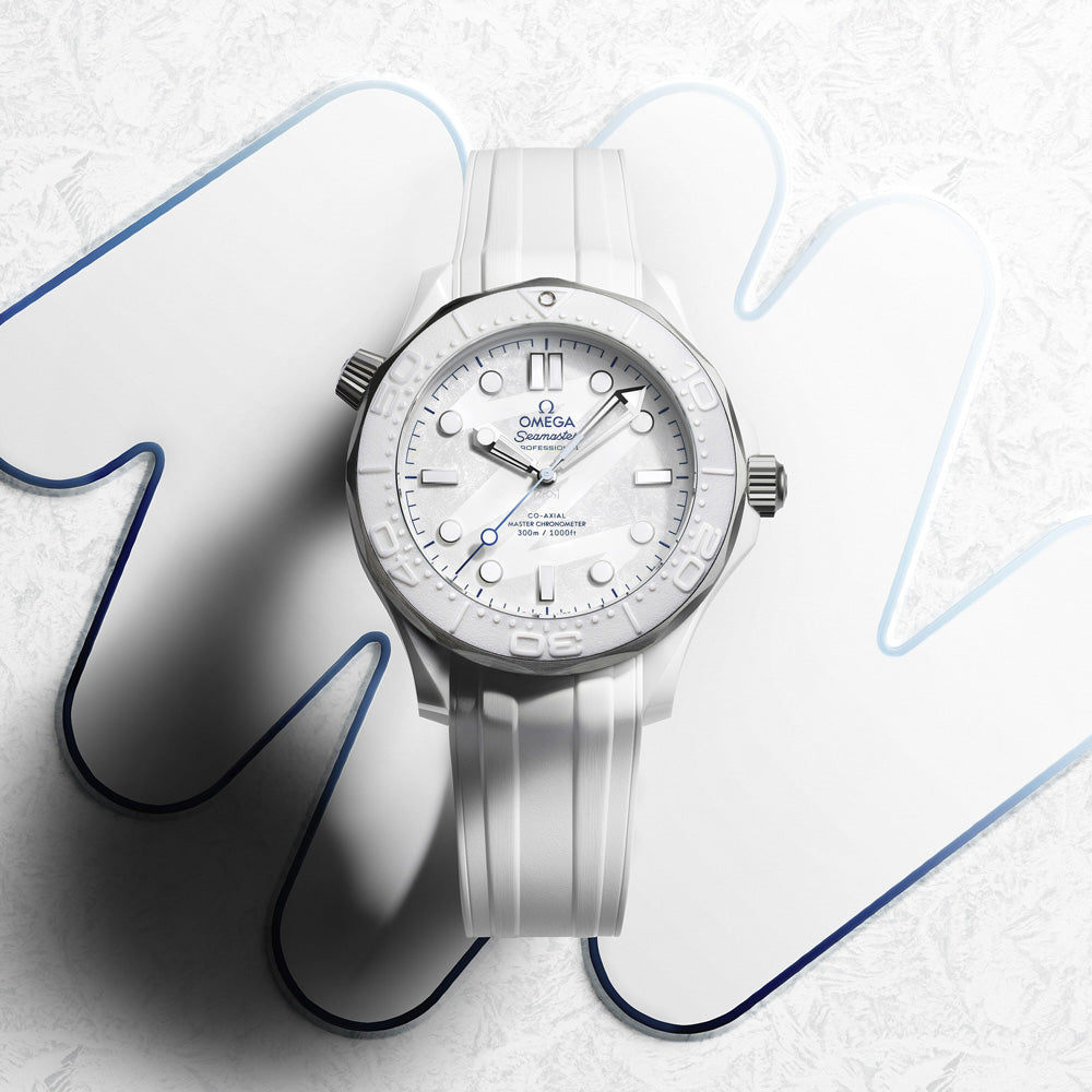 OMEGA Seamaster Diver 300M 43.5mm White Dial Ceramic & Titanium Automatic Gents Watch 52292442004001