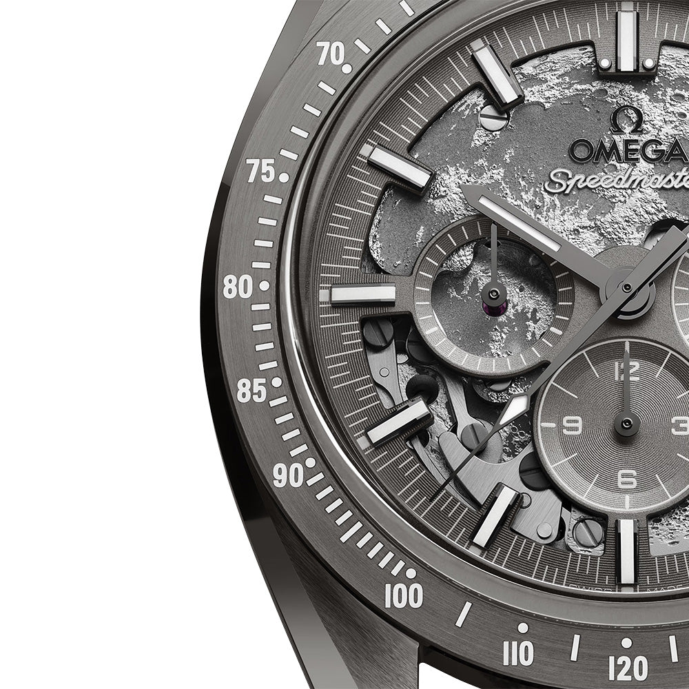 OMEGA Speedmaster Grey Side of The Moon Chronograph 44.25mm Grey Ceramic Manual Wound Gents Watch 31092445006001