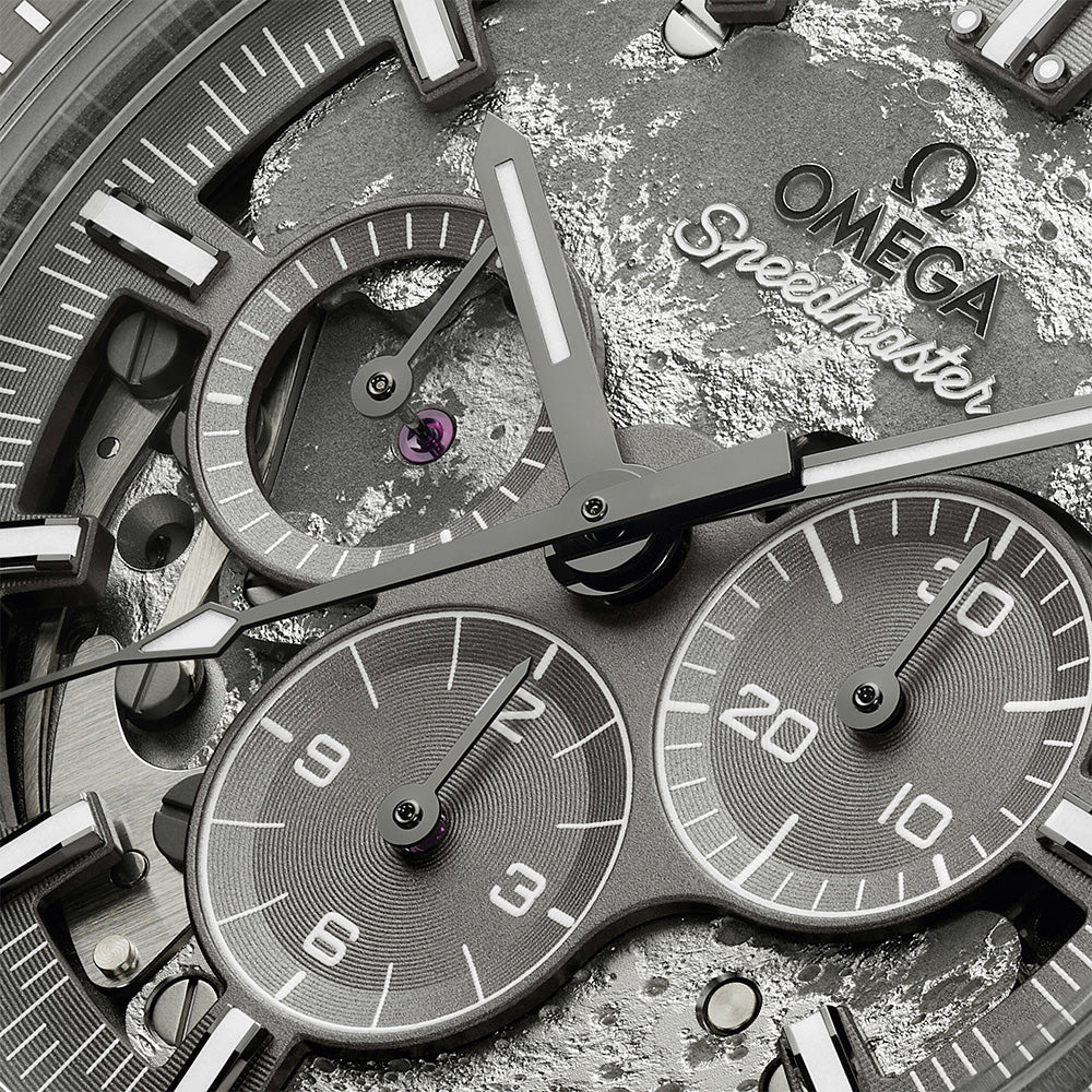OMEGA Speedmaster Grey Side of The Moon Chronograph 44.25mm Grey Ceramic Manual Wound Gents Watch 31092445006001