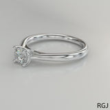 The Open Tulip Platinum 0.40ct Round Brilliant Cut Diamond Solitaire Engagement Ring