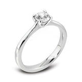 The Ianthe Platinum 0.32ct Round Brilliant Cut Diamond Solitaire Engagement Ring