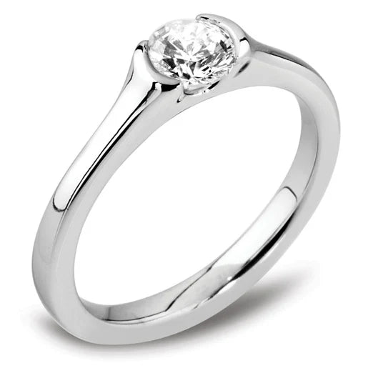 The Iris Platinum 0.40ct Round Brilliant Cut Diamond Solitaire Engagement Ring