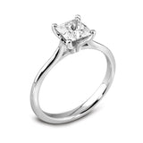 The Jasmine Platinum Princess Cut Diamond Solitaire Engagement Ring