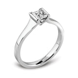 The Delphine Platinum Princess Cut Diamond Solitaire Engagement Ring