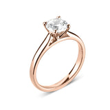 The Magnolia 18ct Rose Gold 0.41ct Round Brilliant Cut Diamond Solitaire Engagement Ring