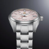 grand seiko pink snowflake spring drive 20th anniversary limited edition 41mm pink dial steel on steel bracelet automatic watch