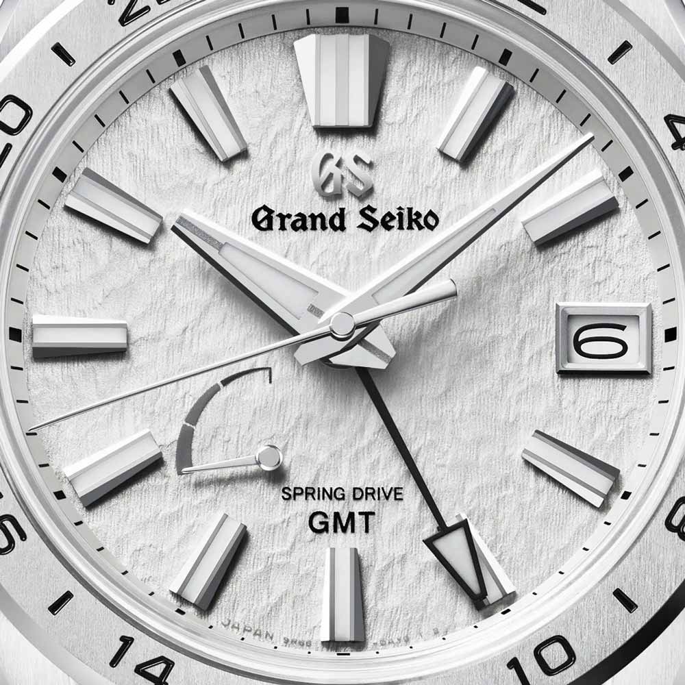 Grand Seiko Evolution 9 Mistflake Spring Drive GMT 41mm Grey Dial Titanium Gents Watch SBGE285G