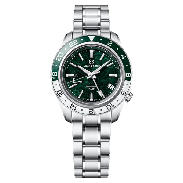 grand seiko sports collection hotaka mountains spring drive gmt 44mm green dial gents watch