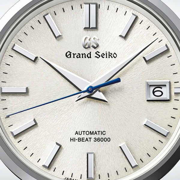 grand seiko heritage collection snowfall mount iwate hi-beat 40mm champagne dial gents automatic watch dial close up