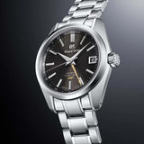 grand seiko sports collection spring drive divers 44mm black dial gents watch side view