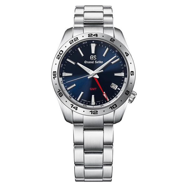 grand seiko sports collection blue scarlet quartz gmt 39mm blue dial gents watch