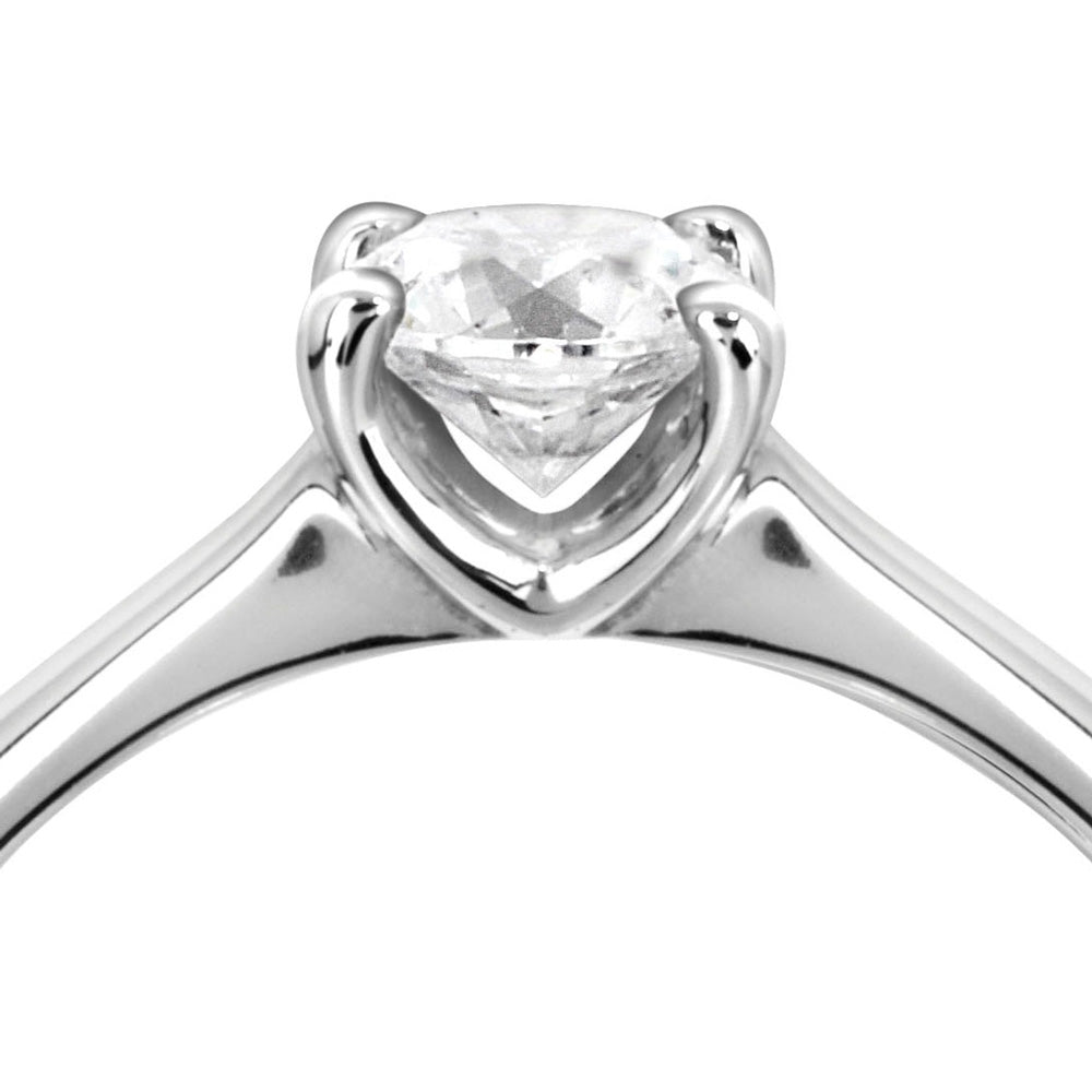 The Ianthe Platinum 0.32ct Round Brilliant Cut Diamond Solitaire Engagement Ring