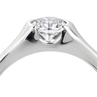 The Iris Platinum 0.50ct Round Brilliant Cut Diamond Solitaire Engagement Ring