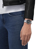 tissot t-sport seastar 1000 black dial 36mm watch model shot