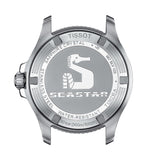 tissot t-sport seastar 1000 black dial 36mm watch case back view