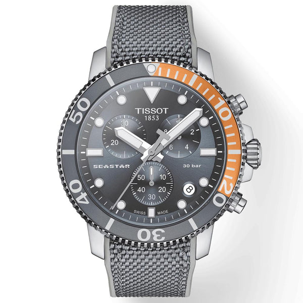 tissot t-sport seastar 1000 chronograph black dial gents watch