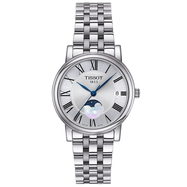Tissot Carson Premium Lady 32mm Silver Dial Moon Phase Quartz Watch T1222231103300