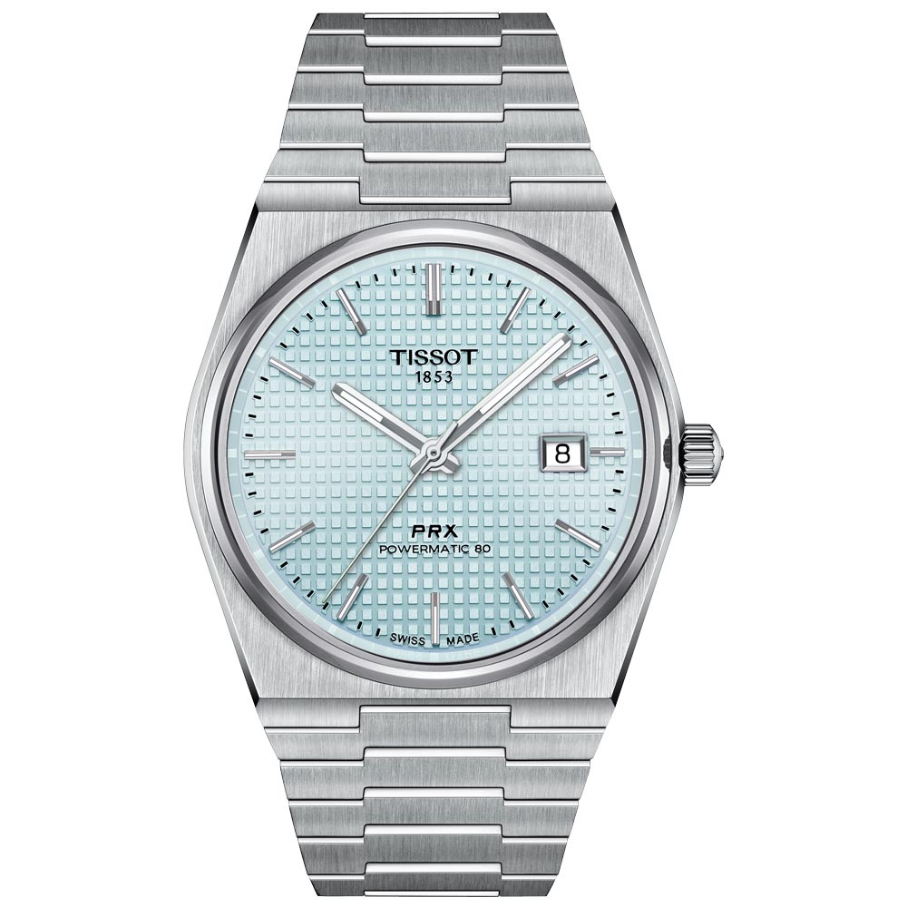 Tissot PRX Powermatic 80 Ice Blue Dial 40mm Automatic Gents Watch T1374071135100