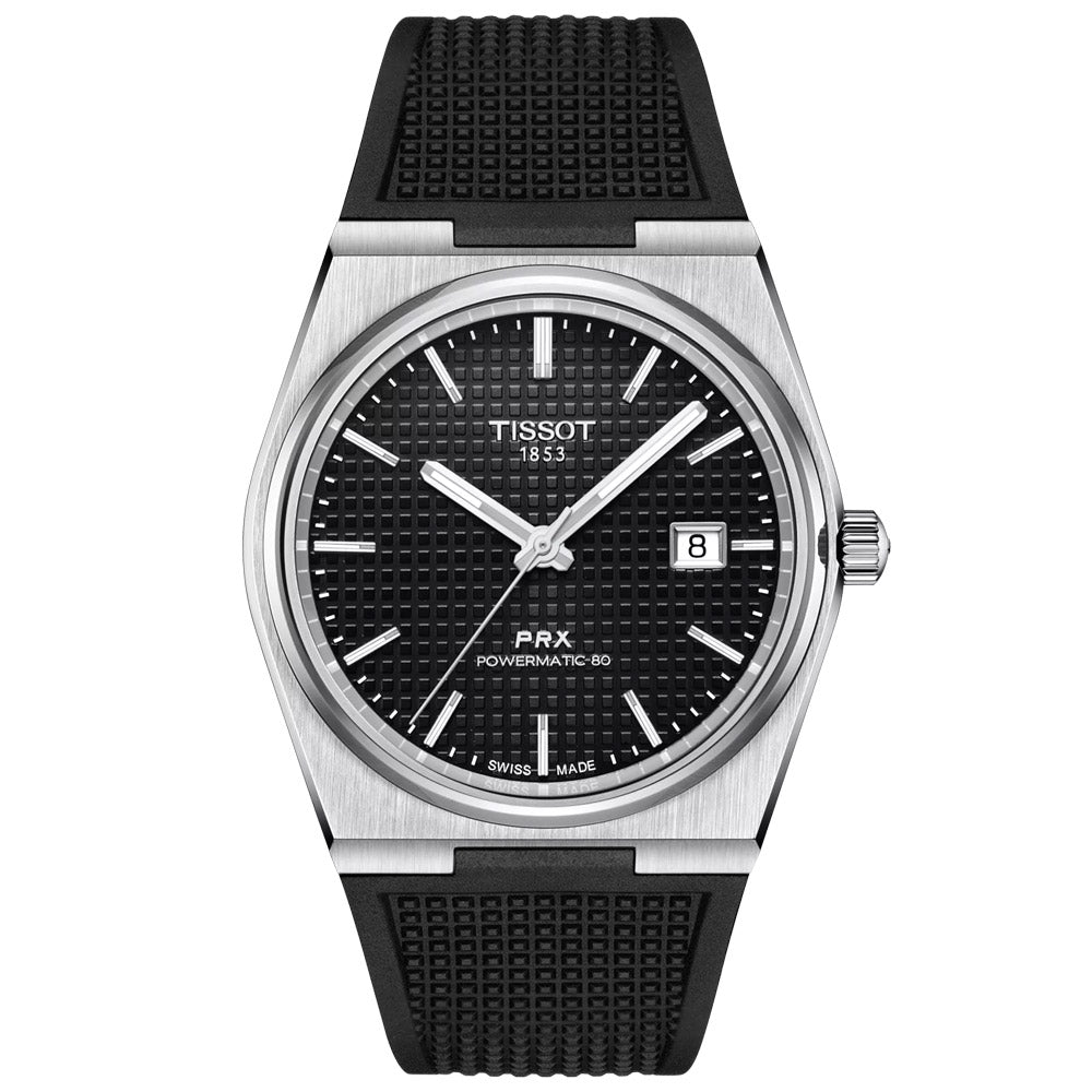 Tissot PRX Powermatic 80 Black Dial 40mm Automatic Gents Watch T1374071705100