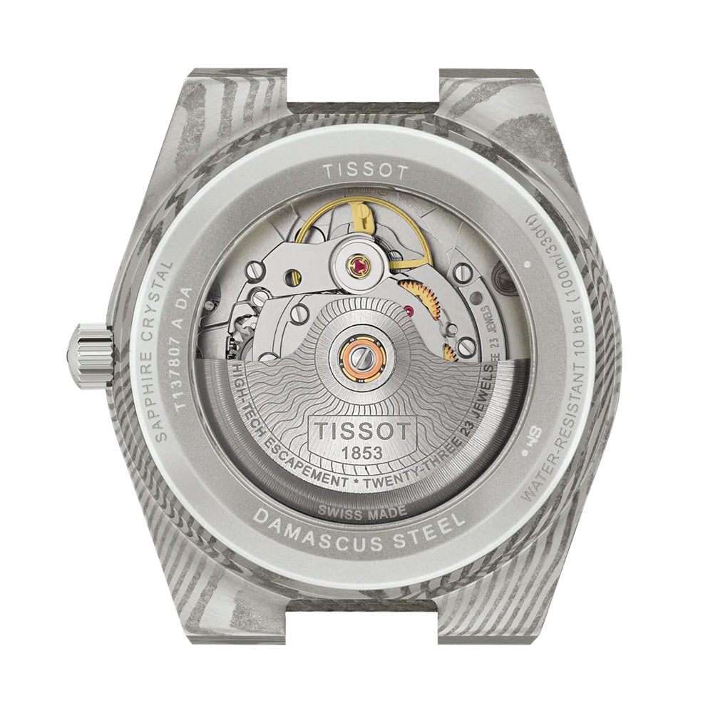 Tissot PRX Powermatic 80 Grey Dial 40mm Damascus Steel Automatic Gents Watch T1378079608100