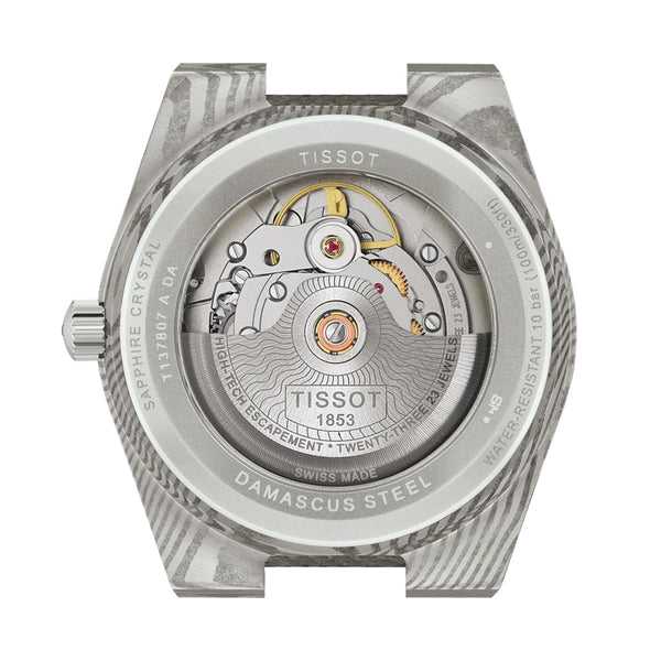 Tissot PRX Powermatic 80 Grey Dial 40mm Damascus Steel Automatic Gents Watch T1378079608100