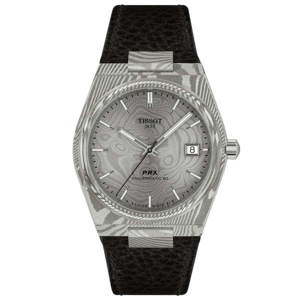 Tissot PRX Powermatic 80 Grey Dial 40mm Damascus Steel Automatic Gents Watch T1378079608100