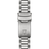 tissot pr516 40mm black dial quartz chronograph watch stainless steel metal bracelet with foldover deployment clasp image