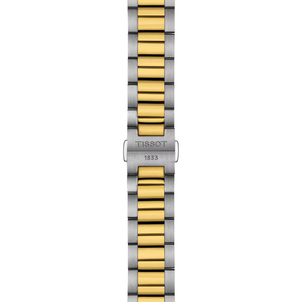 Tissot PR 100 White Dial 40mm Steel & Gold PVD Gents Quartz Watch T1504102201100