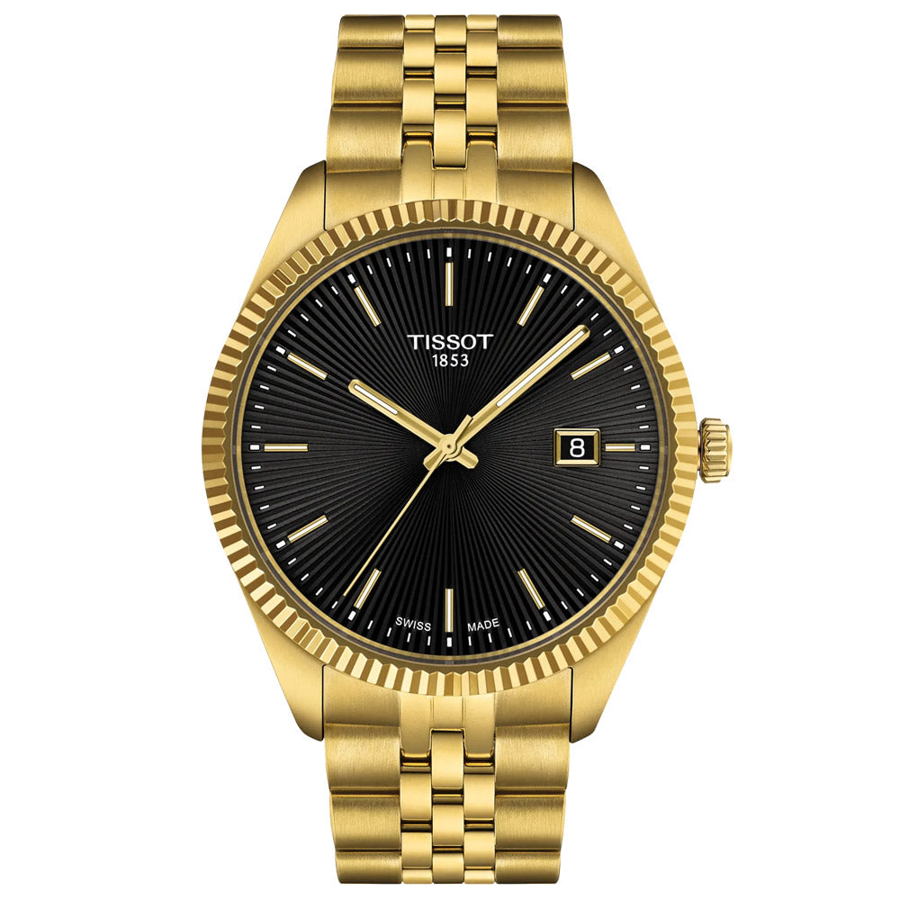 Tissot Ballade 40mm Black Dial Gold PVD Steel Gents Quartz Watch T1564103305100