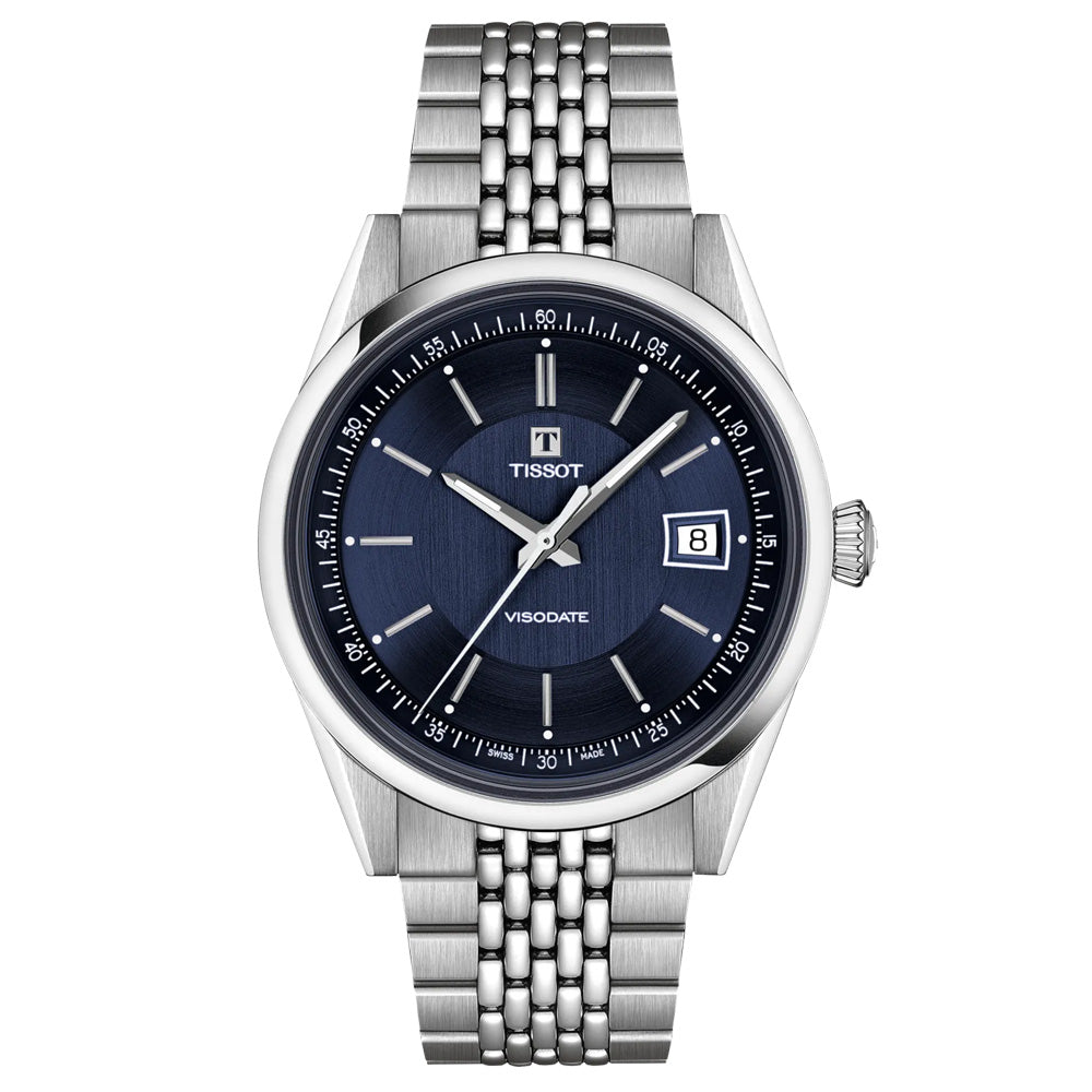 Tissot Visodate 39mm Blue Dial Automatic Gents Watch T1574071104100